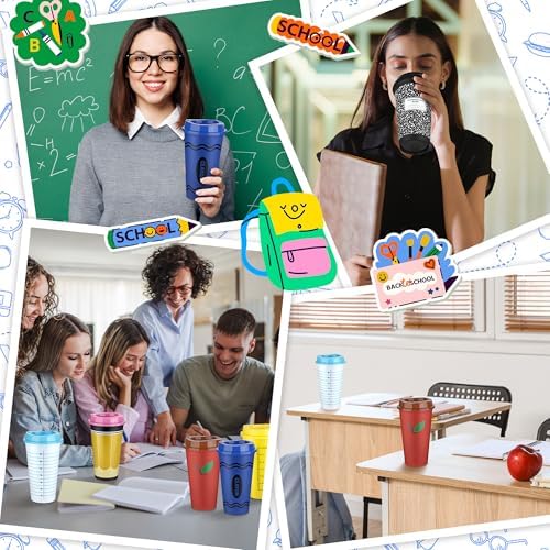 Kochorie 24 Pcs 16 Oz Back to School Plastic Cups Thanks to Teacher Cups - Image 6