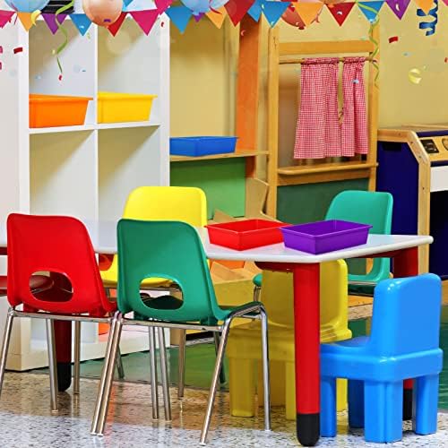Sintuff 48 Pcs Classroom Paper Tray, Stackable Letter Size Bin, Multicolor - Image 6