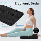 Gel Seat Cushion, Jumbo&Thick Gel Cushion with Non-Slip Cover for Home Office Car Seat Wheelchair, Soft Breathable Honeycomb Chair Pads for Relieve Hip Pain, Black 20x20x1.9inch - Image 4