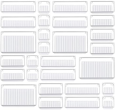 Kootek 28Pcs Drawer Organizer Set, 4-Size Bathroom Tray Makeup Desk Divider by Kootek