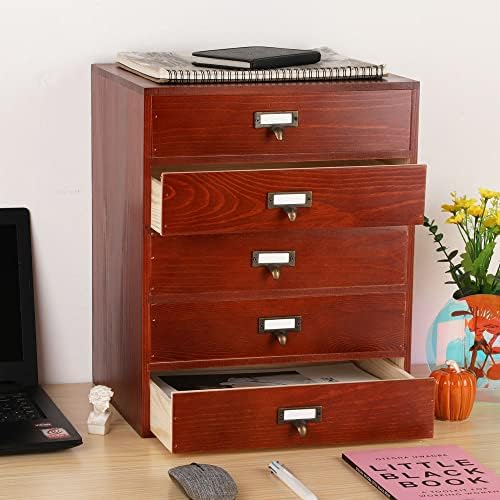 GoooodGIFT Wooden Drawers Large Wooden Box with Drawer, Brown - Image 2