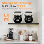 BAYKA Black Floating Shelves 22.5in, Set of 3, Wall Mounted for Wall Decor - Image 5