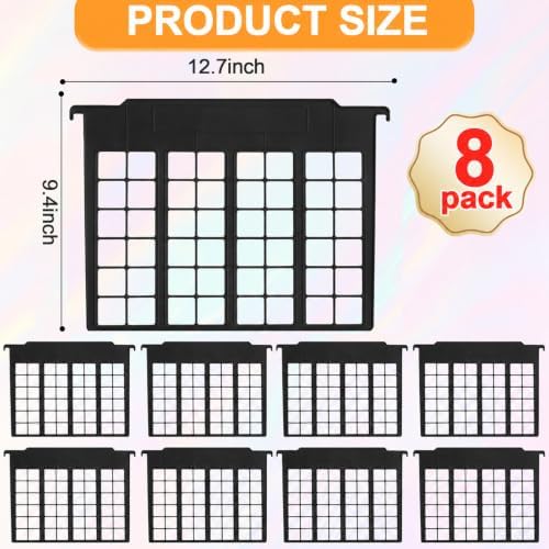 party greeting 8 Pack Black Hanging File Folder Dividers for Cabinets - Image 2