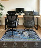 chakme Office Chair Mat for Hardwood Floor Non Slip 36"x48", Blue Ocean - Image 2