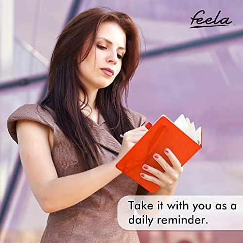 12 Pack Notebooks Journals Bulk with 12 Black Pens, Feela A5 Hardcover Notebook Classic Ruled Journal Set with Pen Holder for School Business Work Travel Writing, 120 GSM, 5.1”x8.3”, Orange - Image 6