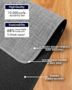 BARoyal Office Chair Mat for Hardwood Floor Under Desk Computer Rolling Chair Mat for Wood/Tile Floor Heavy Duty PVC Plastic Hard Floor Protector 36" x 48"(Nardo Grey) - Image 4