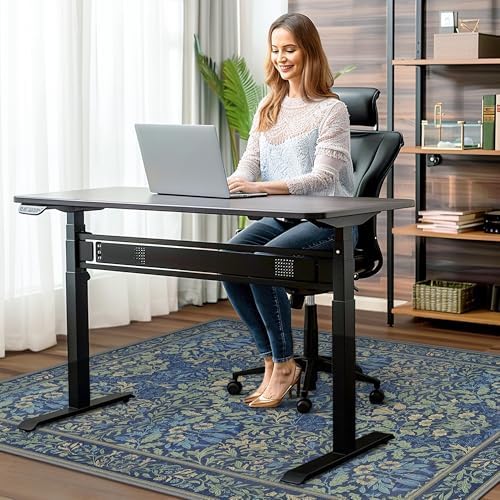 36"x48" Office Chair Mat for Hardwood Floor, Non-Slip Washable Dark Blue - Image 2