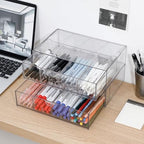Clear Pen Organizer with Drawer, 2 Pack - Image 3