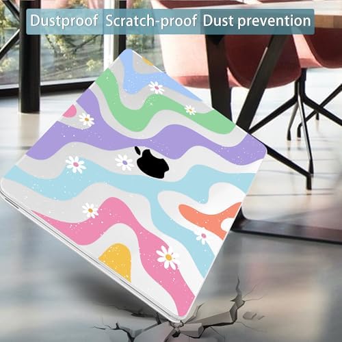Mektron Case for 2026 MacBook Neo 13-inch A18 Pro chip A3404 Laptop Cover with 13-inch (Diagonal) Liquid Retina Display+ Keyboard Cover+ Screen Protector, Colorful Wave - Image 6