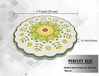 Ceramic Stone Trivet for Hot Pots Cork Base Heat Resistant Set of 4 - Image 3