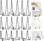 Mixweer 12 Pcs Book Stands for Display Metal Stand, 4.3", 6", 8", Black by Mixweer