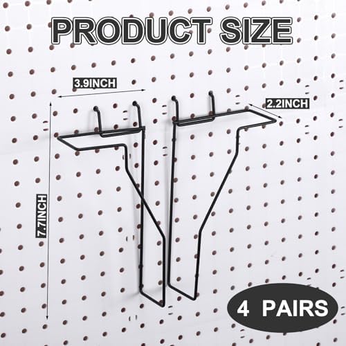 Wonderjune 4 Pcs Expandable Literature Display for Pegboard, Black - Image 2