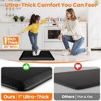 1-Inch Thick Anti-Fatigue Mat for Kitchen and Standing Desk, 20"x24", Black - Image 7