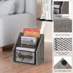 YINMIT 3 Tier Magazine Rack, Stepped Magazine Holder Floor for Home Storage - Image 3