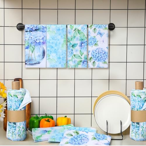 36 Pack Reusable Kitchen Cloths Cotton Towel, Hydrangea - Image 4
