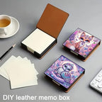 4Pcs Purple Animals PU DIY Diamond Art Painting Sticky Notes Holder (640 Blank Notepads) Cube Note Box Mosaic Craft Set for Office Accessories Desk Office Workplace - Image 2