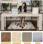 Office Chair Mat for Hardwood Floor 36"X 48" Heavy Duty Desk Chair Rug for Under Gaming Rolling Chairs Computer Decor Protect Mats Low Pile Non-Slip Rubber for Carpet & Tile Floor-Retro Classic Boho - Image 3