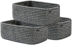 KALLAX Small Woven Storage Basket for Organizing, 12 x 8 x 4.5 inch, 3 Pack by KALLAX