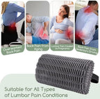 Lumbar Support Pillow for Recliner Chair/Office Chair/Couch, Memory Foam Back Support Cushion with Adjustable Strap, Recliner Cushions for Lower Back Pain Relief, Sleeping, Washable Cover, Dark Grey - Image 7