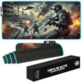 RGB Gaming Mouse Pad Large Extended Desk Mat 35.4x15.7in XXL XXXL Mousepad LED Light Up Keyboard Mat PC Gamer Desk Pad Gaming Accessories Extra Big Mouse Mats Full Desk - Urban Warfare by NexusElite