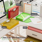 ThinkTex Plastic Expanding File Folders, Transparent Envelopes with Snap - Image 4