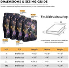 Trippy Hummingbird Flowers Print Bible Covers Case for Women Girls, Bible Cover Church Bag Protective with Top Handle Bible Carrying Case - Image 4