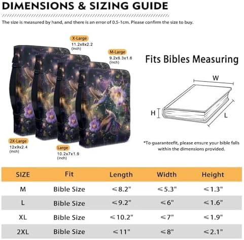 Trippy Hummingbird Flowers Print Bible Covers Case for Women Girls, Bible Cover Church Bag Protective with Top Handle Bible Carrying Case - Image 4