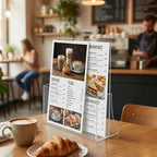 Acrylic Brochure Holder 8.5 x 11 inch, 2 Pack Clear Plastic Flyer Holder, Acrylic Desktop Stand for Pamphlets, Literature, Brochures, Magazines Materials Display Stands - Image 5