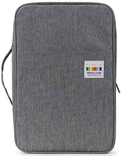 YOUSHARES Big Capacity Colored Pencil Case - 300 Slots large Pen Case Organizer with Multilayer Holder for Prismacolor Colored Pencils & Gel Pen (Grey) - Image 2