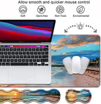 Ergonomic Keyboard Wrist Rest & Mouse Pad Wrist Rest Set, Large XXL Gaming Desk Mat 31.5"x 11.8", Non-Slip Base, Memory Foam, Easy Typing Pain Relief for Office & Home, Bible Verses Proverbs 31:25 - Image 3