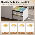 DEVAISE 3 Drawer Wood File Cabinet with Upgrade to 3 Individual Locks - Image 3