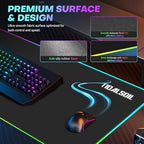 TIDALSOIL RGB Gaming Mouse Pad, 15W Wireless Charger Desk Mat 27.6x11.8 in - Image 6