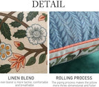 ISAENNE Vintage Linen Throw Pillow Cover,Set of 2,20"x12"-Naples C - Image 5
