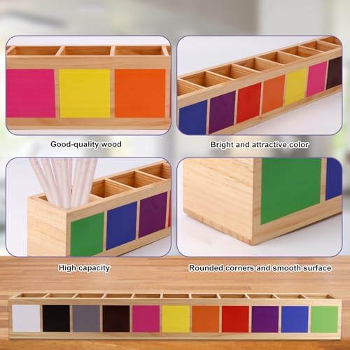 Wooden Colored Pencil Holder, Crayon Organizer (Integrated) - Image 4