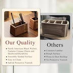 Pen Holder for Desk, Solid Wood Desk Organizer for Office - Image 4