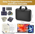 Fireproof Document Box with Lock, Hard case Fireproof File Organizer with 13 Pocket Accordion File Folders, Portable Safe Box - Image 3
