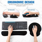 Yunsailing 8 Pcs Ergonomic Mouse Pad and Keyboard with Wrist Support Set - Image 3