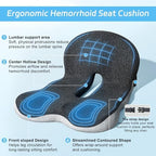 Truck Driver Seat Cushion, Memory Foam L-Shaped Ergonomic Cushion for Office Chairs, Comfort & Support for Long Sitting - Image 4