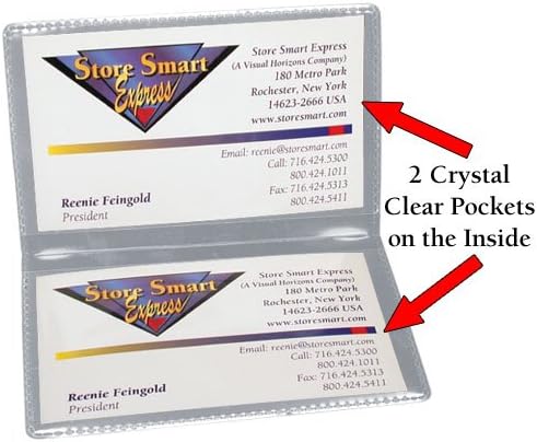 StoreSMART - Metallic Silver Folding Business Card Holders - 100 Pack - Polypropylene Plastic (RPP2915MS-100) - Image 5
