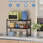 Expandable Cabinet Shelf Organizer, Metal Kitchen Countertop Storage Shelf - Image 4