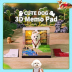 3D Calendar 2027,3D Time Piece Calendar 2027,Backpack Cute Dog Tear-Off Paper Sculpture Desk Calendars,3D Desk Calendar 2027,3D Memo Pad,Christmas Gift,New Year Gift (Backpack Cute Dog) - Image 6