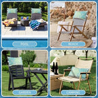 Outdoor Pillow for Chaise Lounge Chair, 2pcs Chaise Lounge Pillows Lumbar Pillows with Insert and Adjustable Elastic Strap for Patio Beach Office Chair, Green Leave - Image 4