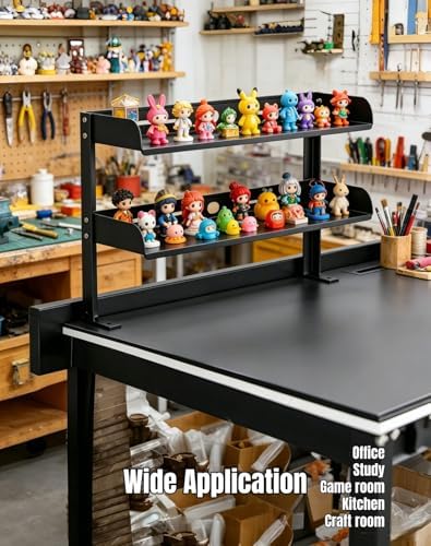 Yuxh Clamp on Desk Shelf 2‑Tier, Black, Large - Image 6