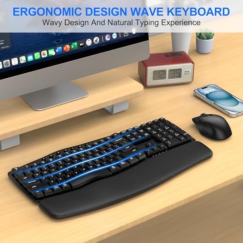Wireless Keyboard and Mouse Combo, Bluetooth/2.4G Dual-Mode(Black Graphite) - Image 2