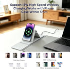15W Wireless Charging Mouse Pad 31.5"x15.75", Double-Sided Faux Leather - Image 6