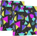 Retro 80s 90s Neon Colors (4) Round Ring Binders 1.5 Inch 3 Ring Binder with Clipboard Holds 200 Sheets Office Home School by SHJI