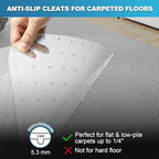 Thickened Chair Mat for Carpet - 47”X 35.5” Heavy Duty Office Chair Mat for Low-Pile Carpeted Floors. Carpet Protector for Office Computer Desk Chair. Easy Rolling, Clear - Image 5