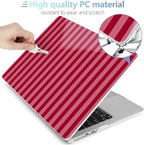 MEEgoodo for M5/M4/M3/M2 MacBook Air 15 inch Case 2026 2025 2024 2023, Case Fit Model (A3448/A3241/A3114/A2941) for MacBook Air 15.3 inch, Red&Pink Stripe - Image 5