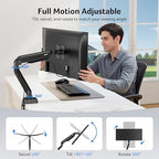 Acer Single Monitor Mount, Fully Adjustable Monitor Arm Fits 17-34" Screens - Image 3