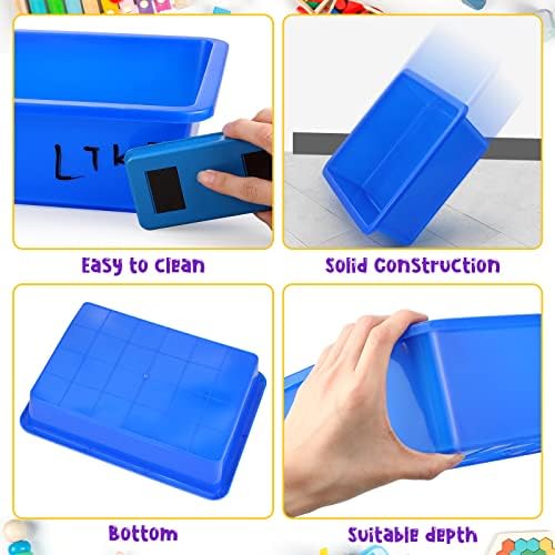 Sintuff 24 Pcs Classroom Paper Tray, Stackable Letter Size Bin, Multicolor - Image 2